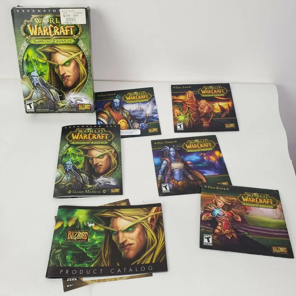 World of Warcraft The Burning Crusade Expansion Set‎ PC 4 CD-ROMs